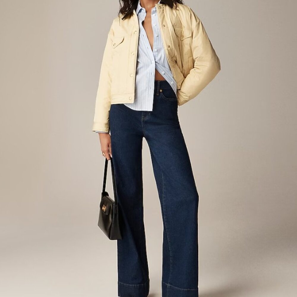J. Crew Dark Indigo Wide-Leg Jeans